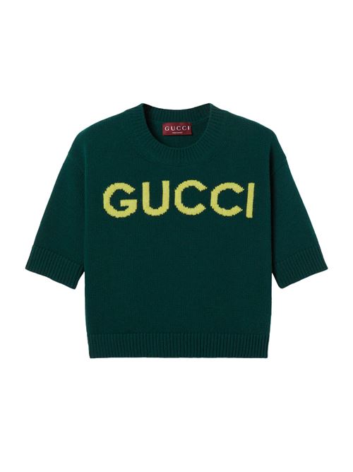 Top in lana morbida con intarsio GUCCI | 851972XKEBC3027