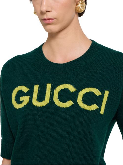 Top in lana morbida con intarsio GUCCI | 851972XKEBC3027