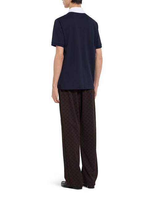 Polo in piquet di cotone stretch GUCCI | 854632XJHOG4002