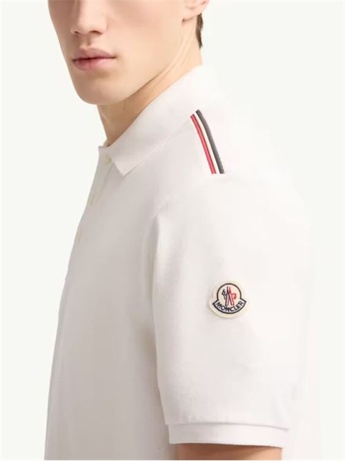 Polo shirt with tricolour trim MONCLER | L10918A0003189A16034