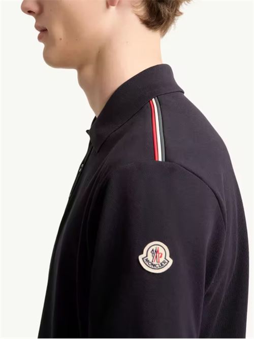 Polo shirt with tricolour trim MONCLER | L10918A0003189A1677X