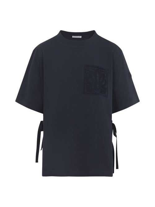 T-shirt with embroidery MONCLER | L10938C0004489B8U742