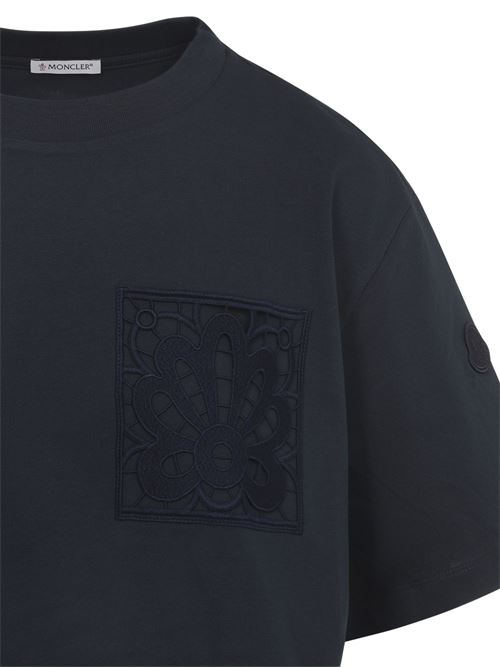 T-shirt with embroidery MONCLER | L10938C0004489B8U742