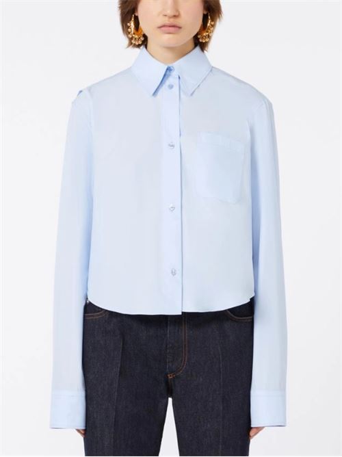 Cropped shirt with pleated back SPORTMAX | 2612111041600SPXCEPPO002