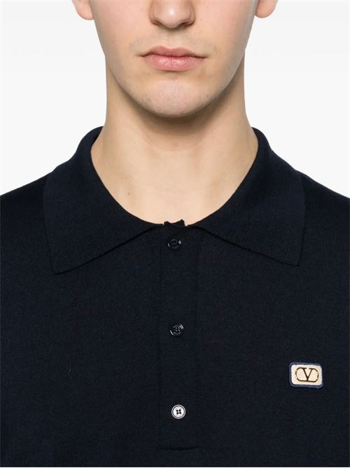 Polo shirt with logo plaque VALENTINO | VKP04DBCJ598