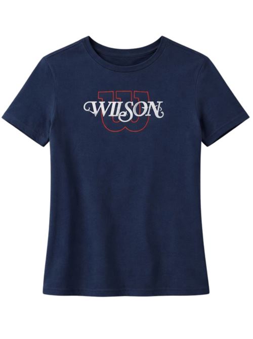T-shirt con logo WILSON | WW00372431DBCCLASSICNAVY