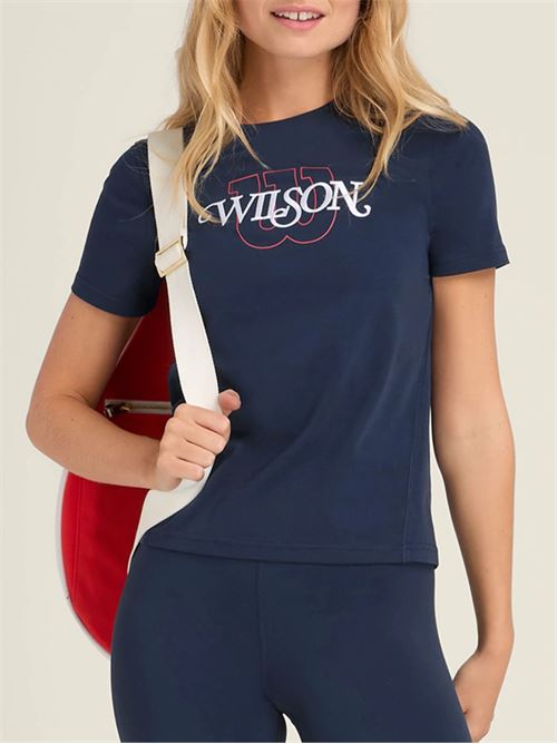 T-shirt con logo WILSON | WW00372431DBCCLASSICNAVY