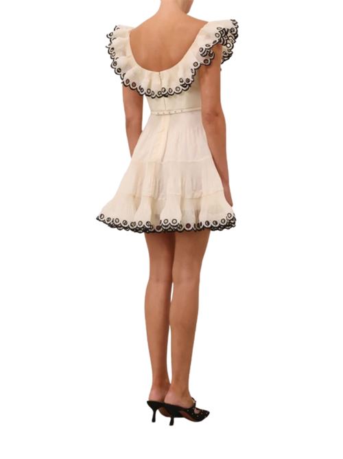 Mini dress with ruffles ZIMMERMANN | 7024DC26RCRM