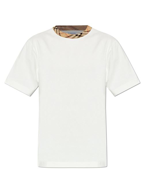 T-shirt collo check BURBERRY | 8125510B7078