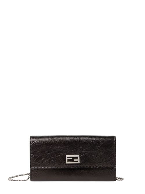 Portafoglio Continental chain tube FENDI | 8M0596B14MF0QA1