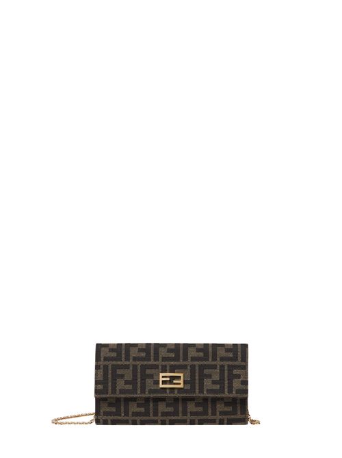 Portafoglio Continental chain tube FENDI | 8M0596B1JYF0VAT
