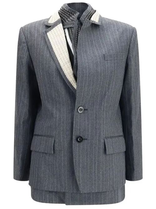 Blazer gessato SACAI | 2608632001