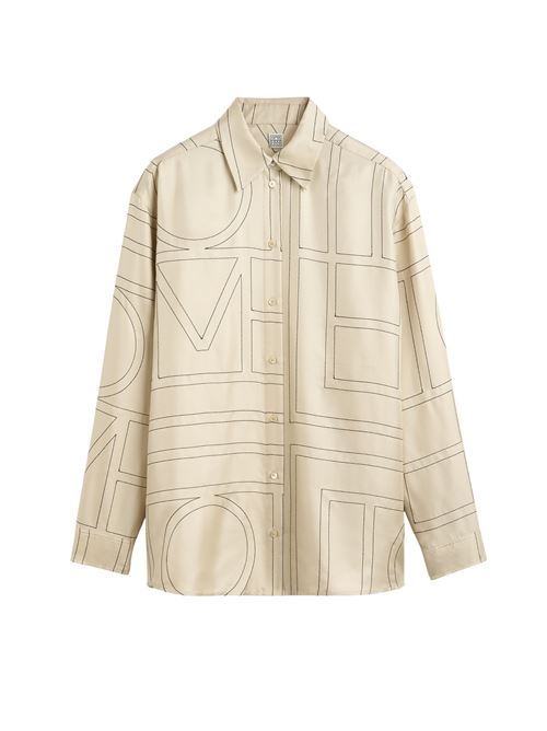 Camicia con monogramma TOTEME | 263WRT0480FB0704008